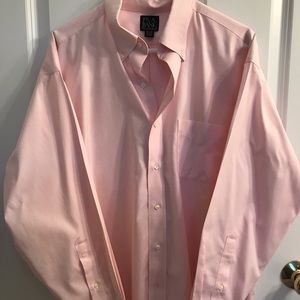 Pink men’s dress shirt by Jos A Banks